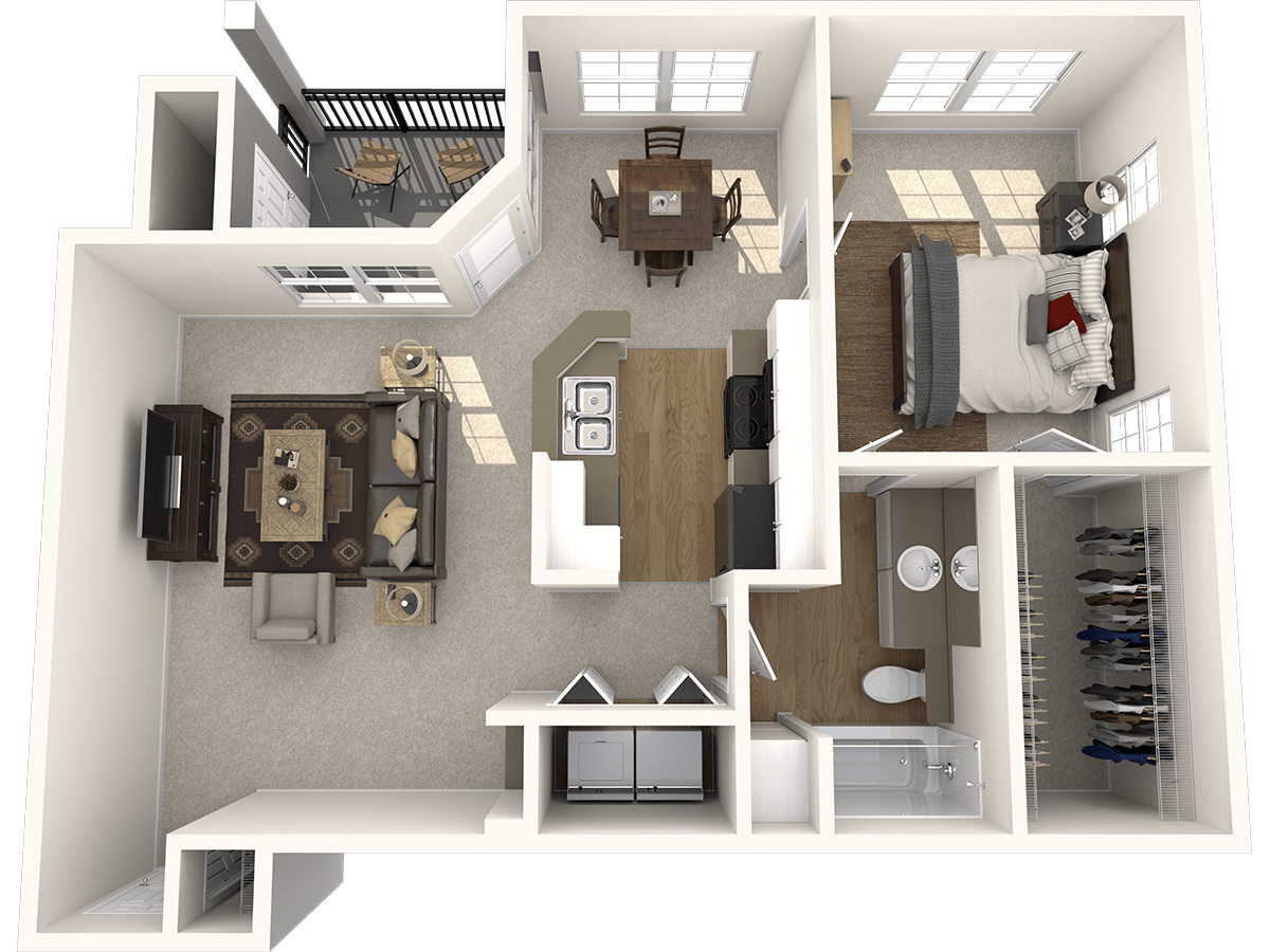 Floor plan layout diagram for Museo - A8 (Renovated)